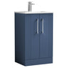 [BFPF323B] Belvide Retro Partial Fluted 2 Door Floor Standing Vanity Basin Unit with Minimalist Basin, Choice of Size and Colour - Cutout