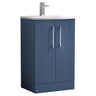 [BFPF323G] Belvide Retro Partial Fluted 2 Door Floor Standing Vanity Basin Unit with Curved Basin, Choice of Size and Colour - Cutout