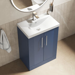 [BFPF325D] Belvide Retro Partial Fluted 2 Door Floor Standing Vanity Basin Unit with Thin-Edge Basin, Choice of Size and Colour - Lifestyle 2