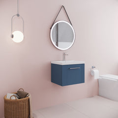 [BFPF391A] Belvide Partial Fluted 1 Drawer Wall Hung Vanity Unit with Mid-Edge 1 Tap Hole Ceramic Basin - Lifestyle 3
