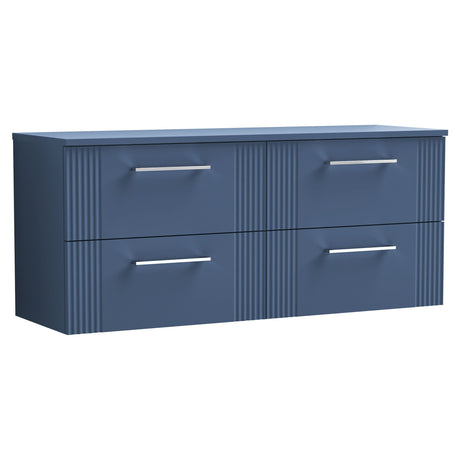 [BFPF393W2] Belvide Retro Partial Fluted 2 Drawer Wall Hung Vanity Unit with Colour Coordinating Worktop, Choice of Colour - Cutout