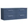 [BFPF393W2] Belvide Retro Partial Fluted 2 Drawer Wall Hung Vanity Unit with Colour Coordinating Worktop, Choice of Colour - Cutout