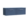 [BFPF394W2] Belvide Retro Partial Fluted 1 Drawer Wall Hung Vanity Unit with Colour Coordinating Worktop, Choice of Colour - Cutout