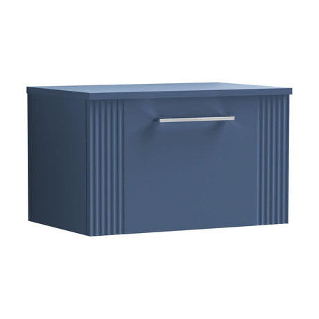 [BFPF394W] Belvide Retro Partial Fluted 1 Drawer Wall Hung Vanity Unit with Colour Coordinating Worktop, Choice of Size and Colour - Cutout
