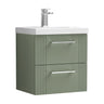 [BFPF892A] Belvide Partial Fluted 2 Drawer Wall Hung Vanity Unit with Mid-Edge 1 Tap Hole Ceramic Basin - Cutout