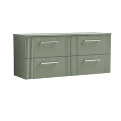 [BFPF893W2] Belvide Retro Partial Fluted 2 Drawer Wall Hung Vanity Unit with Colour Coordinating Worktop, Choice of Colour - Cutout