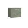 [BFPF893W] Belvide Retro Partial Fluted 2 Drawer Wall Hung Vanity Unit with Colour Coordinating Worktop, Choice of Size and Colour - Cutout