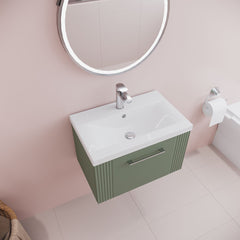 [BFPF894A] Belvide Partial Fluted 1 Drawer Wall Hung Vanity Unit with Mid-Edge 1 Tap Hole Ceramic Basin - Lifestyle 2