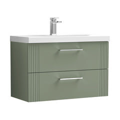 [BFPF895A] Belvide Partial Fluted 2 Drawer Wall Hung Vanity Unit with Mid-Edge 1 Tap Hole Ceramic Basin - Cutout