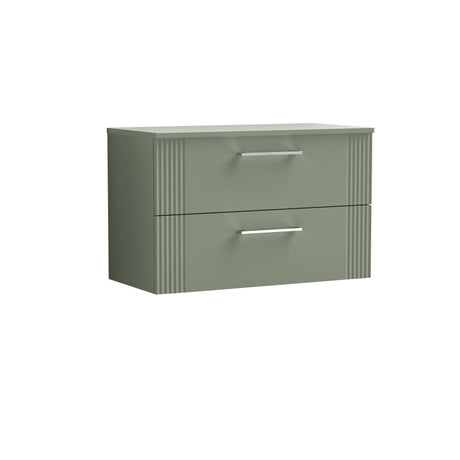 [BFPF895W] Belvide Retro Partial Fluted 2 Drawer Wall Hung Vanity Unit with Colour Coordinating Worktop, Choice of Size and Colour - Cutout