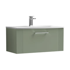 [BFPF896G] Belvide Retro Partial Fluted 1 Drawer Wall Hung Vanity Basin Unit with Curved Basin, Choice of Size and Colour - Cutout