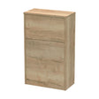 [BFPW1841] Edge/Power Floor Standing WC Toilet Unit (Pan & Cistern Not Included), 500mm - Woodgrain Autumn Oak - Balterley - Cutout