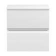 [BFRA102W] Mavesyn Contemporary 2 Drawer Wall Hung Vanity Unit with Worktop, Satin White, 500mm - Cutout