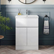 [BFRA103D] Mavesyn Contemporary 2 Door 1 Drawer Floor Standing Vanity Unit with Thin Edge Basin - Choice of Size and Colour - Silo