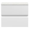 [BFRA104LCM] Mavesyn Contemporary 2 Drawer Wall Hung Vanity Unit with Laminate Worktop - Choice of Size and Colour - Cutout