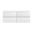 [BFRA104W2] Mavesyn Contemporary 4 Drawer Wall Hung Vanity Unit with Worktop, Satin White, 1200mm - Cutout