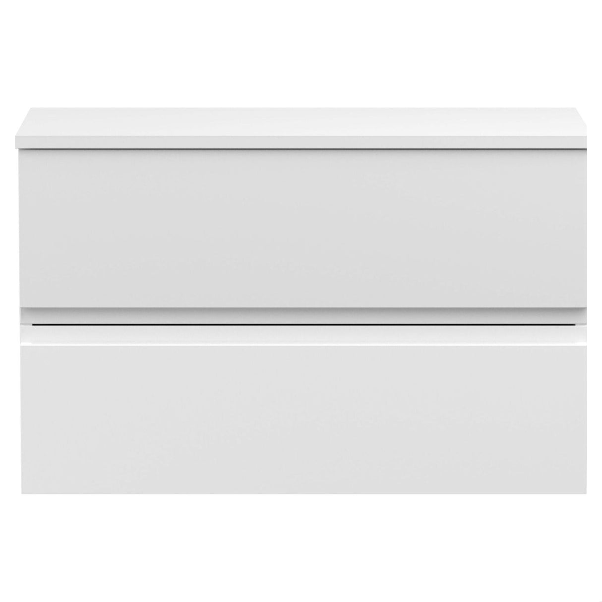 [BFRA106W] Mavesyn Contemporary 2 Drawer Wall Hung Vanity Unit with Worktop - Choice of Size and Colour - Cutout