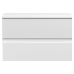 [BFRA106W] Mavesyn Contemporary 2 Drawer Wall Hung Vanity Unit with Worktop - Choice of Size and Colour - Cutout