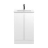 [BFRA107B] Mavesyn Contemporary 2 Door Floor Standing Vanity Unit with Minimalist Basin - Choice of Size and Colour - Cutout