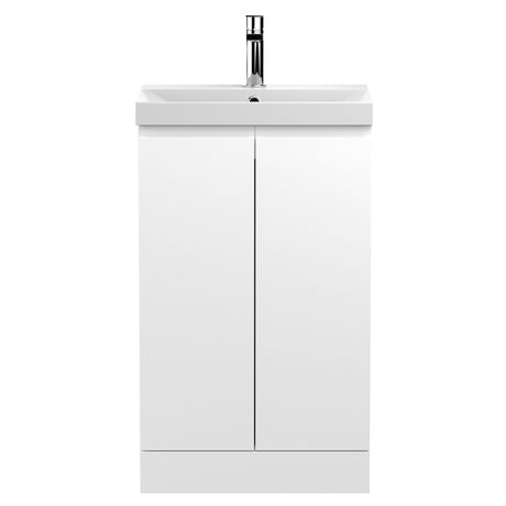 [BFRA107D] Mavesyn Contemporary Floor Standing 2 Door Vanity Basin Unit with Thin-Edge Basin, Choice of Size and Colour - Cutout