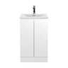 [BFRA107G] Mavesyn Contemporary 2 Door Floor Standing Vanity Unit with Curved Basin - Choice of Size and Colour - Cutout
