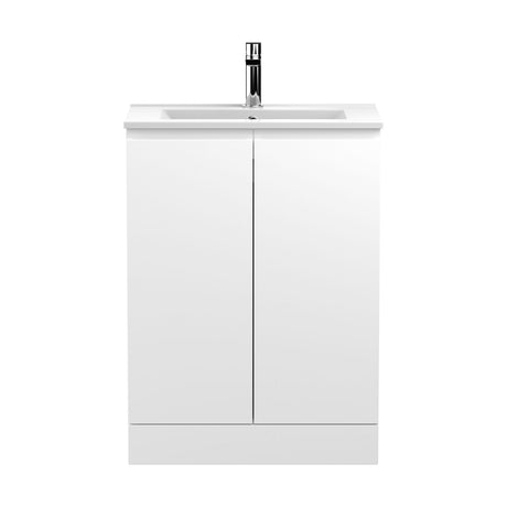 [BFRA108B] Mavesyn Contemporary 2 Door Floor Standing Vanity Unit with Minimalist Basin - Choice of Size and Colour - Cutout