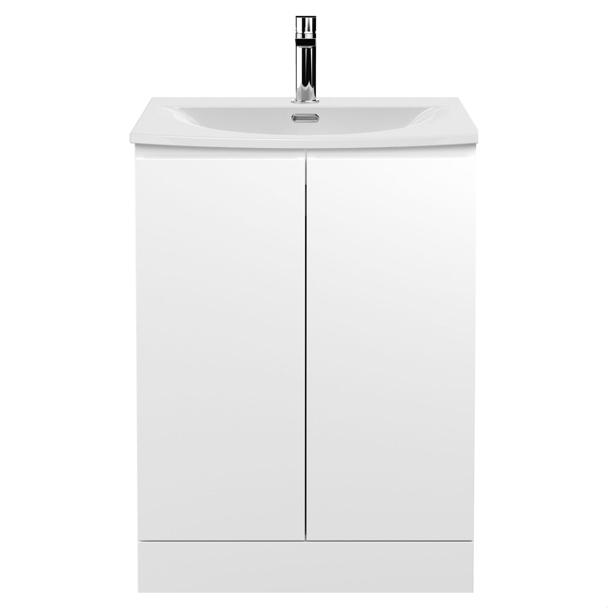 [BFRA108G] Mavesyn Contemporary 2 Door Floor Standing Vanity Unit with Curved Basin - Choice of Size and Colour - Cutout