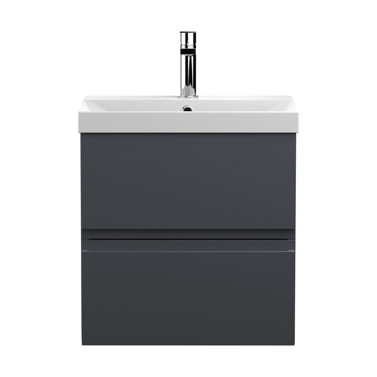 [BFRA1402D] Mavesyn Contemporary 2 Drawer Wall Hung Vanity Unit with Thin Edge Basin - Choice of Size and Colour - Cutout