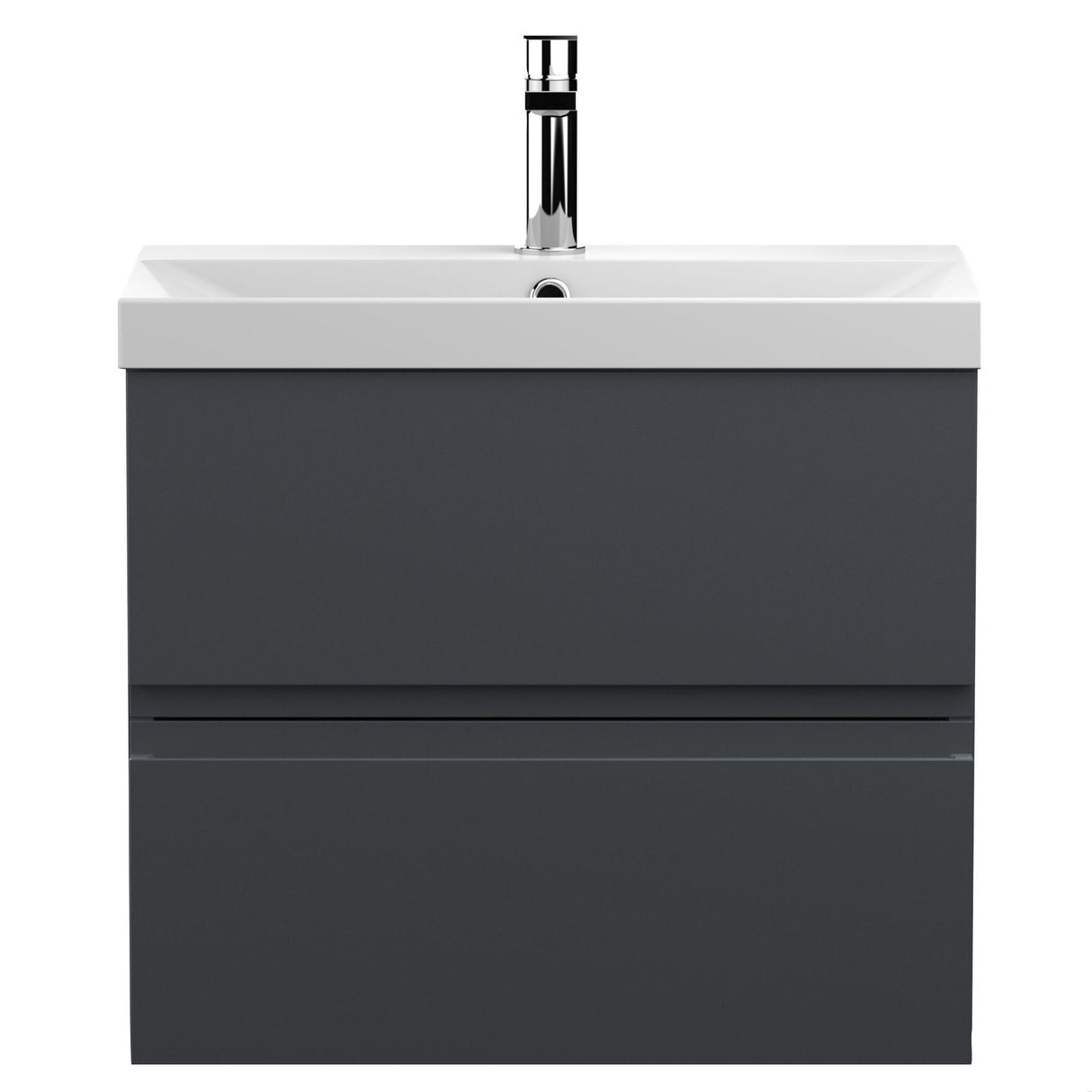 [BFRA1404D] Mavesyn Contemporary 2 Drawer Wall Hung Vanity Unit with Thin Edge Basin - Choice of Size and Colour - Cutout