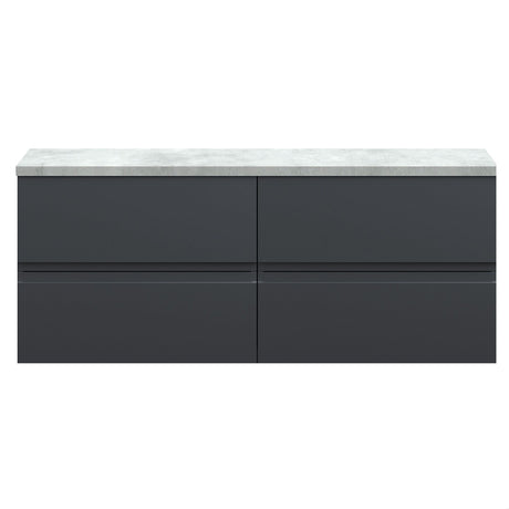 [BFRA1404LBG2] Mavesyn Contemporary 4 Drawer Wall Hung Vanity Unit with Laminate Worktop - Choice of Colour - Cutout