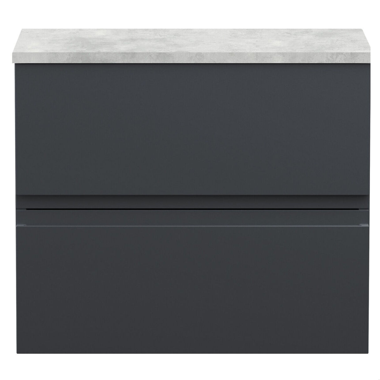 [BFRA1404LBG] Mavesyn Contemporary 2 Drawer Wall Hung Vanity Unit with Laminate Worktop - Choice of Size and Colour - Cutout