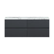 [BFRA1404LCM2] Mavesyn Contemporary 4 Drawer Wall Hung Vanity Unit with Laminate Worktop, Dark Grey, 1200mm - Cutout