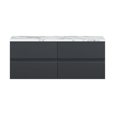 [BFRA1404LCM2] Mavesyn Contemporary 4 Drawer Wall Hung Vanity Unit with Laminate Worktop - Choice of Colour - Cutout