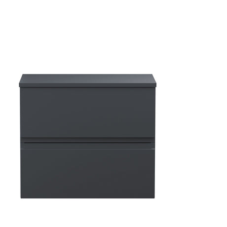 [BFRA1404W] Mavesyn Contemporary 2 Drawer Wall Hung Vanity Unit with Worktop - Choice of Size and Colour - Cutout