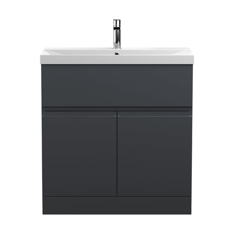 [BFRA1405D] Mavesyn Contemporary 2 Door 1 Drawer Floor Standing Vanity Unit with Thin Edge Basin - Choice of Size and Colour - Cutout