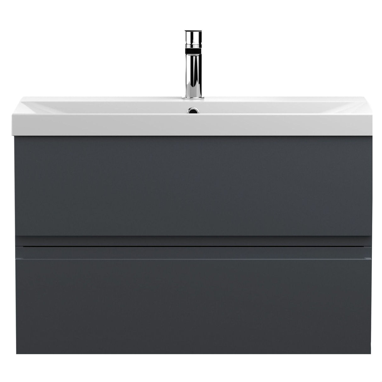 [BFRA1406D] Mavesyn Contemporary 2 Drawer Wall Hung Vanity Unit with Thin Edge Basin - Choice of Size and Colour - Cutout