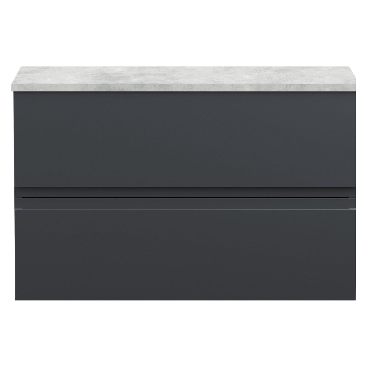 [BFRA1406LBG] Mavesyn Contemporary 2 Drawer Wall Hung Vanity Unit with Laminate Worktop - Choice of Size and Colour - Cutout