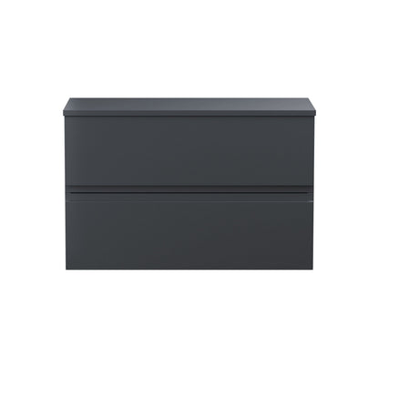 [BFRA1406W] Mavesyn Contemporary 2 Drawer Wall Hung Vanity Unit with Worktop - Choice of Size and Colour - Cutout