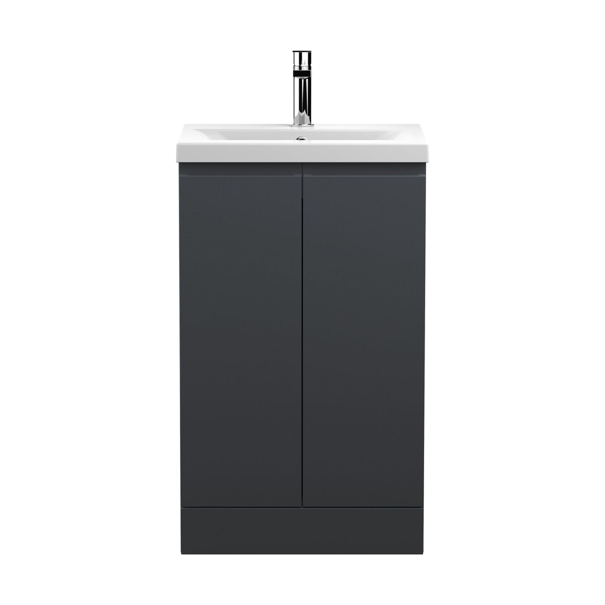 [BFRA1407A] Mavesyn Contemporary 2 Door Floor Standing Vanity Unit with Mid-Edge Basin - Choice of Size and Colour - Cutout