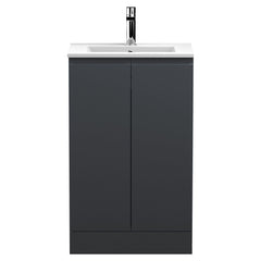 [BFRA1407B] Mavesyn Contemporary 2 Door Floor Standing Vanity Unit with Minimalist Basin - Choice of Size and Colour - Cutout