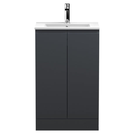 [BFRA1407B] Mavesyn Contemporary 2 Door Floor Standing Vanity Unit with Minimalist Basin - Choice of Size and Colour - Cutout