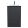 [BFRA1407B] Mavesyn Contemporary 2 Door Floor Standing Vanity Unit with Minimalist Basin - Choice of Size and Colour - Cutout