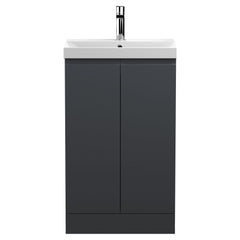 [BFRA1407D] Mavesyn Contemporary Floor Standing 2 Door Vanity Basin Unit with Thin-Edge Basin, Choice of Size and Colour - Cutout