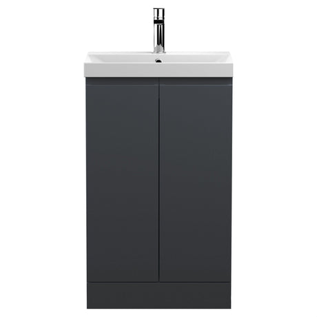 [BFRA1407D] Mavesyn Contemporary Floor Standing 2 Door Vanity Basin Unit with Thin-Edge Basin, Choice of Size and Colour - Cutout
