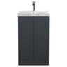 [BFRA1407D] Mavesyn Contemporary Floor Standing 2 Door Vanity Basin Unit with Thin-Edge Basin, Choice of Size and Colour - Cutout