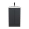 [BFRA1407G] Mavesyn Contemporary 2 Door Floor Standing Vanity Unit with Curved Basin - Choice of Size and Colour - Cutout
