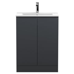 [BFRA1408B] Mavesyn Contemporary 2 Door Floor Standing Vanity Unit with Minimalist Basin - Choice of Size and Colour - Cutout