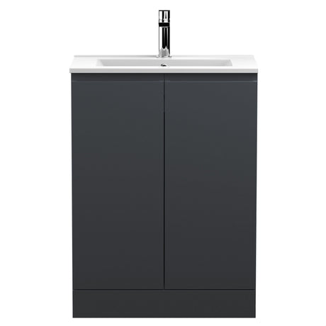 [BFRA1408B] Mavesyn Contemporary 2 Door Floor Standing Vanity Unit with Minimalist Basin - Choice of Size and Colour - Cutout