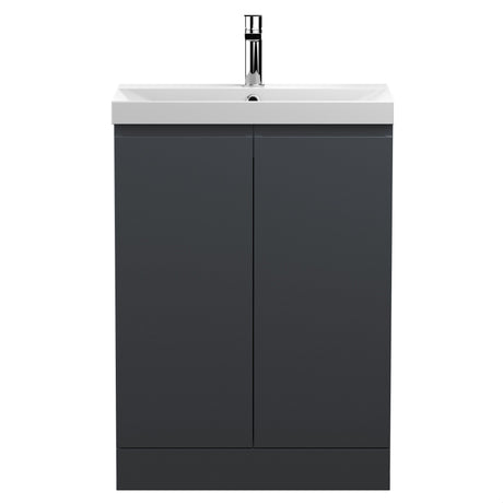 [BFRA1408D] Mavesyn Contemporary Floor Standing 2 Door Vanity Basin Unit with Thin-Edge Basin, Choice of Size and Colour - Cutout