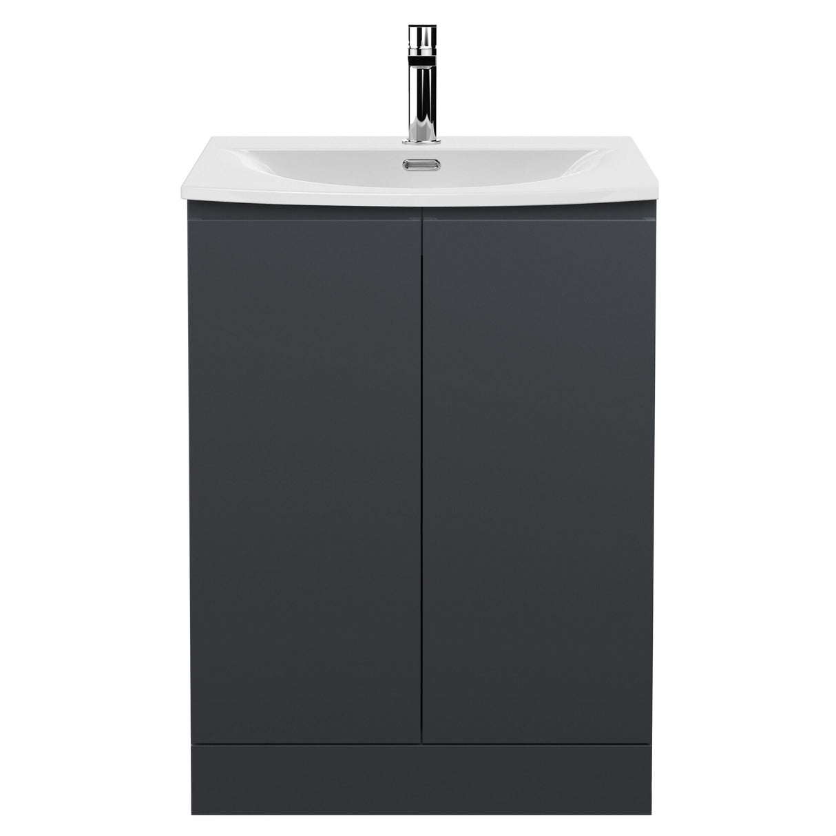 [BFRA1408G] Mavesyn Contemporary 2 Door Floor Standing Vanity Unit with Curved Basin - Choice of Size and Colour - Cutout